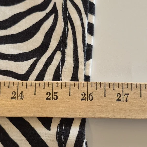 CHICO'S NWT 3 Black White Zebra Print Top 100% Cotton 3/4 Sleeve Tunic Blouse - Picture 6 of 7